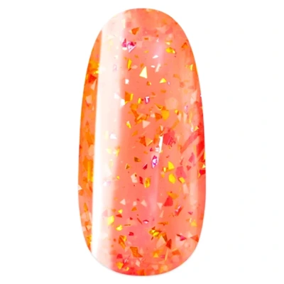 Pearl Nails Classic F570 gél lakk - üveghatású flakes narancs