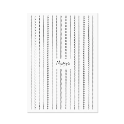 Moyra Körömdíszítő csíkok - Chain No. 02 Silver