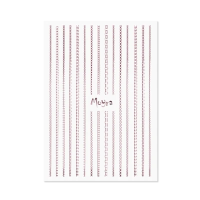 Moyra Körömdíszítő csíkok - Chain No. 03 Rose gold