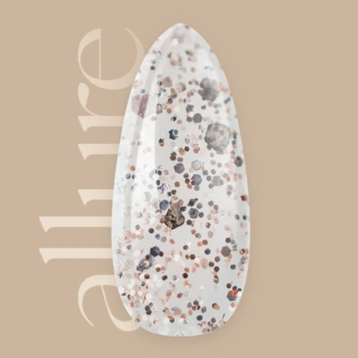 allure G117 prémium arany csillámos effekt gél lakk