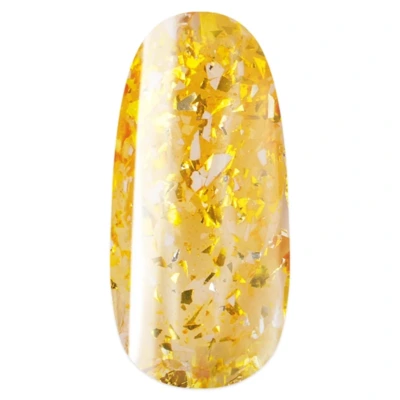 Pearl Nails Classic F571 gél lakk - üveghatású flakes sárga