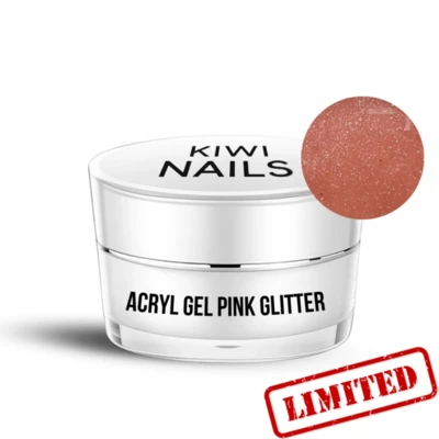 KIWI NAILS ACRYL GEL PINK GLITTER 50 GR