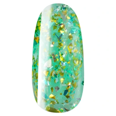 Pearl Nails Classic F572 gél lakk - üveghatású flakes zöld