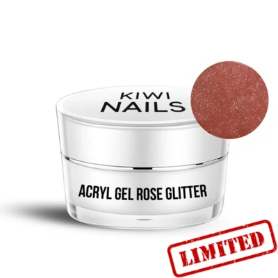 KIWI NAILS ACRYL GEL ROSE GLITTER 50 GR
