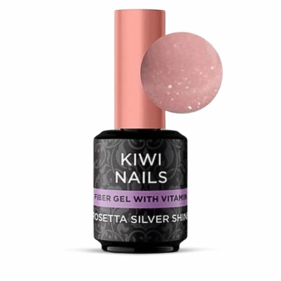 KIWI NAILS FIBER GEL WITH VITAMIN ROSETTA SILVER SHINE