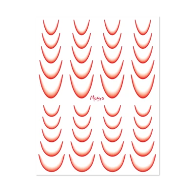 Moyra Vizes matrica válogatás Ombre No. 06 Red