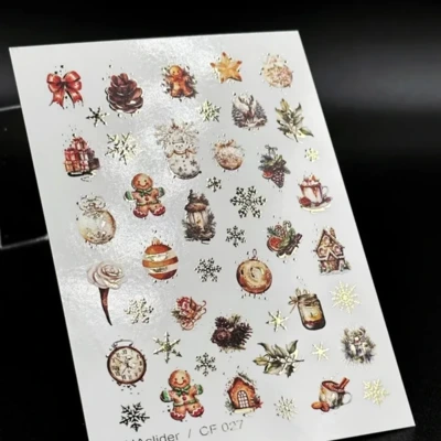 Vizes Matrica CF 027 Vintage karácsonyi minták