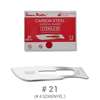Swann Morton - steril szénacél szikepenge #21