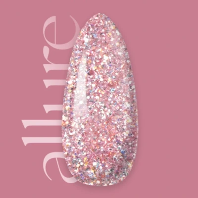 allure G003 prémium rózsaszín csillámos effekt gél lakk