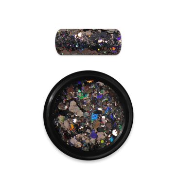 Moyra holo glitter mix No. 10 Black 1 g