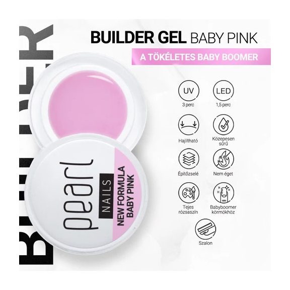 Pearl Nails Builder Baby Pink Gel - 15ml