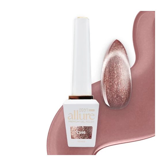 allure C195 prémium bronz csillámos effekt gél lakk