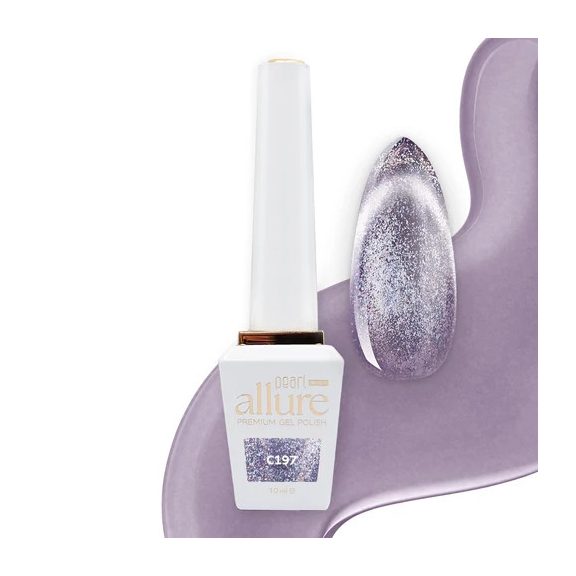 allure C197 prémium levendula csillámos effekt gél lakk