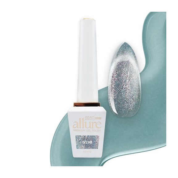 allure C198 prémium kék csillámos effekt gél lakk