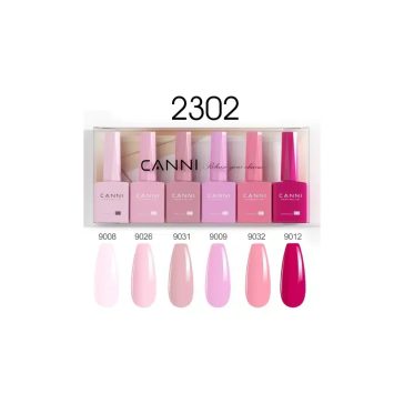   CANNI HEMA FREE UV/LED gél lakk szett 6x9ml - 2302 - Pink Champagne Dreams