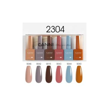   CANNI HEMA FREE UV/LED gél lakk szett 6x9ml - 2304 - Boho Chic Palette