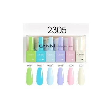  CANNI HEMA FREE UV/LED gél lakk szett 6x9ml - 2305 - Colorful Kaleidoscope