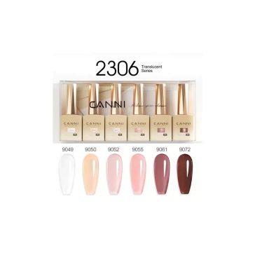   CANNI HEMA FREE UV/LED gél lakk szett 6x9ml - 2306 - Translucid Glamour