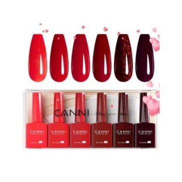   CANNI HEMA FREE UV/LED gél lakk szett 6x9ml - 2309 - Red Velvet Reverie