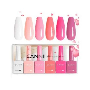   CANNI HEMA FREE UV/LED gél lakk szett 6x9ml - 2311 - Blush Bliss Bouquet