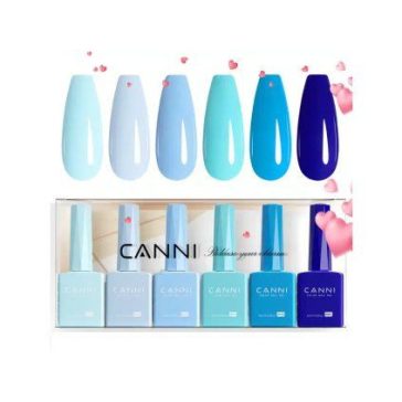   CANNI HEMA FREE UV/LED gél lakk szett 6x9ml - 2313 - Crystal Clear Waters