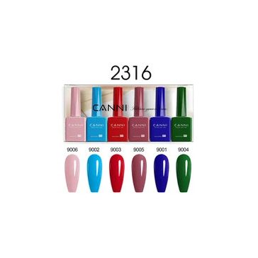 CANNI HEMA FREE UV/LED gél lakk szett 6x9ml - 2316