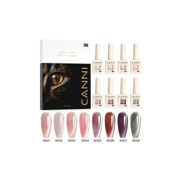  CANNI HEMA FREE szett 8x9ml - No.01 - Shimmer Velvet Collection