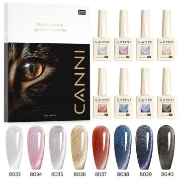   CANNI HEMA FREE szett 8x9ml - No.05 - Interstellar Cat Eye Collection