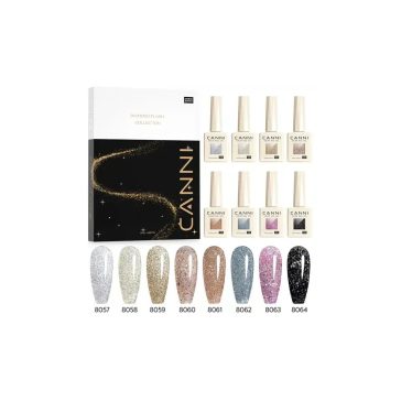   CANNI HEMA FREE szett 8x9ml - No.08 - Diamond Glitter Collection