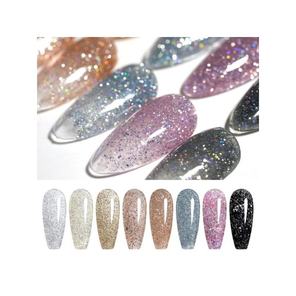 CANNI HEMA FREE szett 8x9ml - No.08 - Diamond Glitter Collection
