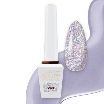 allure G001 prémium ezüst csillámos effekt gél lakk