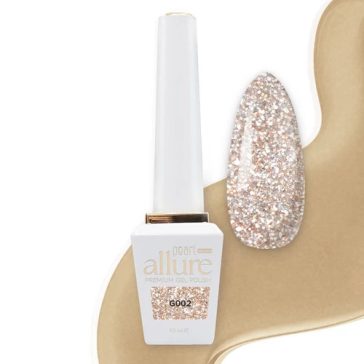 allure G002 prémium arany csillámos effekt gél lakk