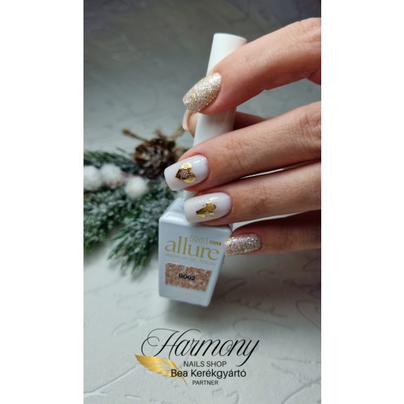 allure G002 prémium arany csillámos effekt gél lakk