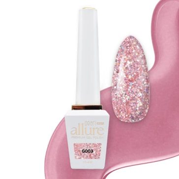 allure G003 prémium rózsaszín csillámos effekt gél lakk