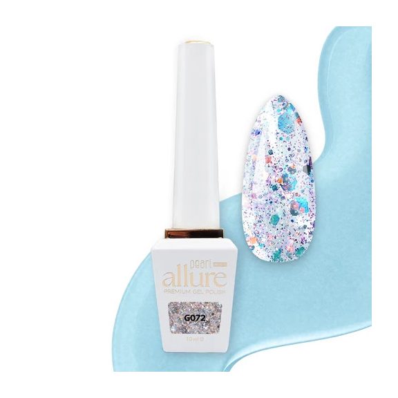 allure G072 prémium arany-kékes csillámos effekt gél lakk