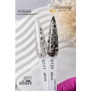   allure G120 prémium fekete-arany csillámos effekt gél lakk