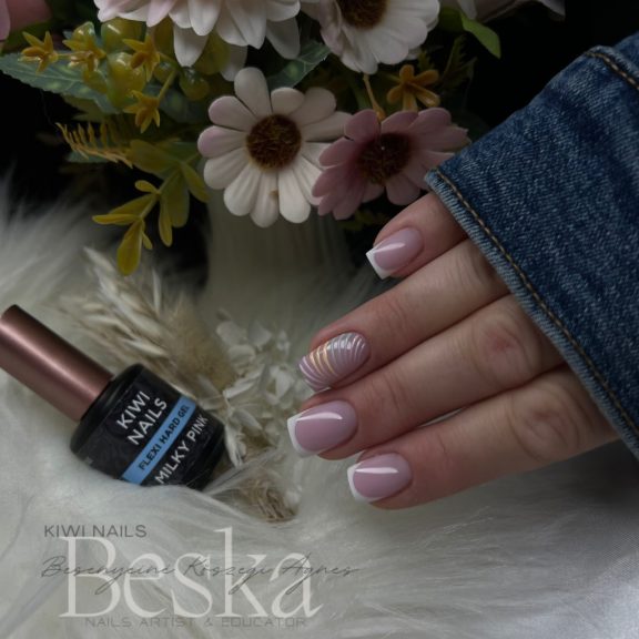 Flexi Hard Gel Milky Pink - erősített géllakk alap