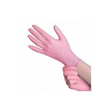 Nitrylex gumikesztyű pink M méret - 100db